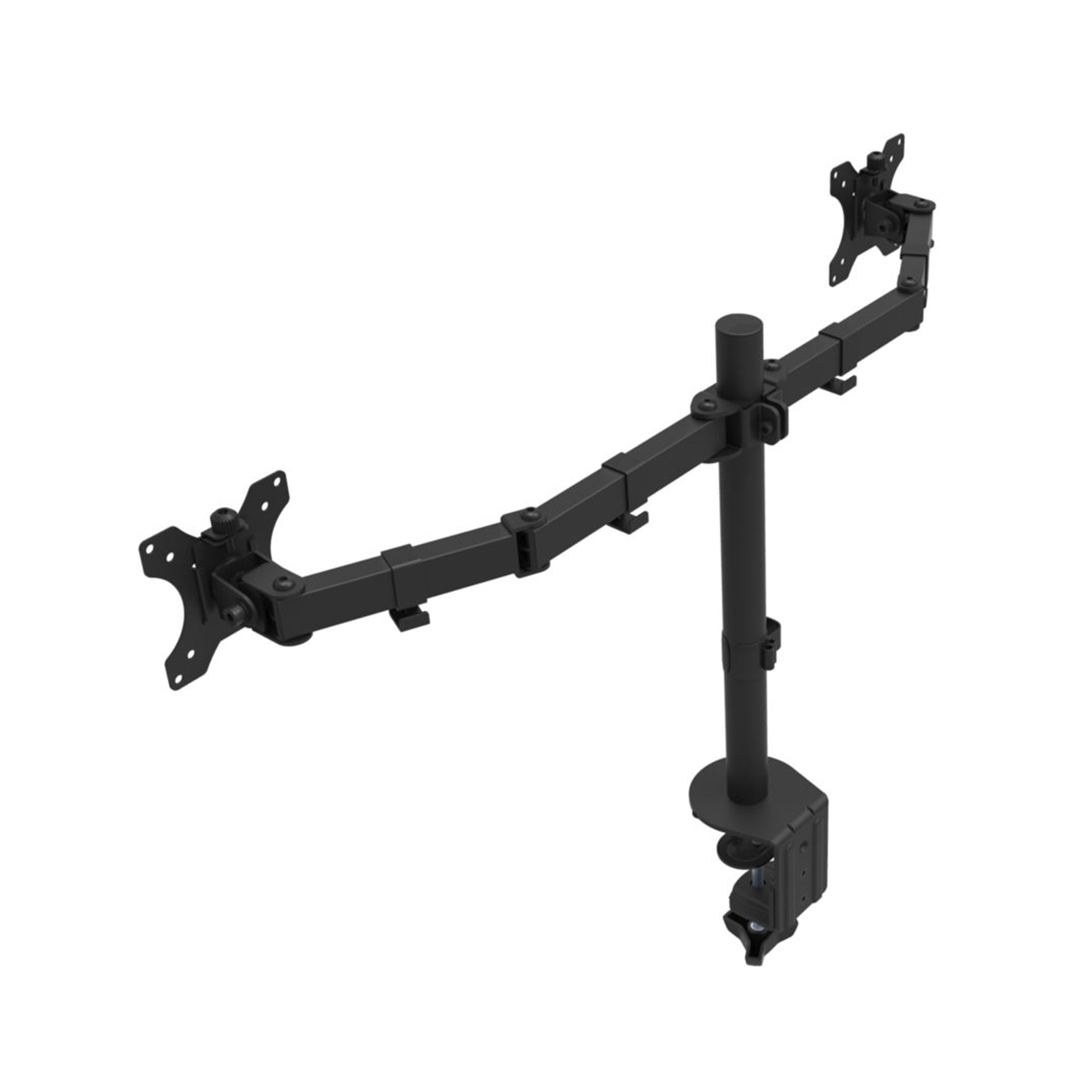 Rocelco 40 Inch Standing Desk Support Riser, Black and Dual Monitor Desk Mount