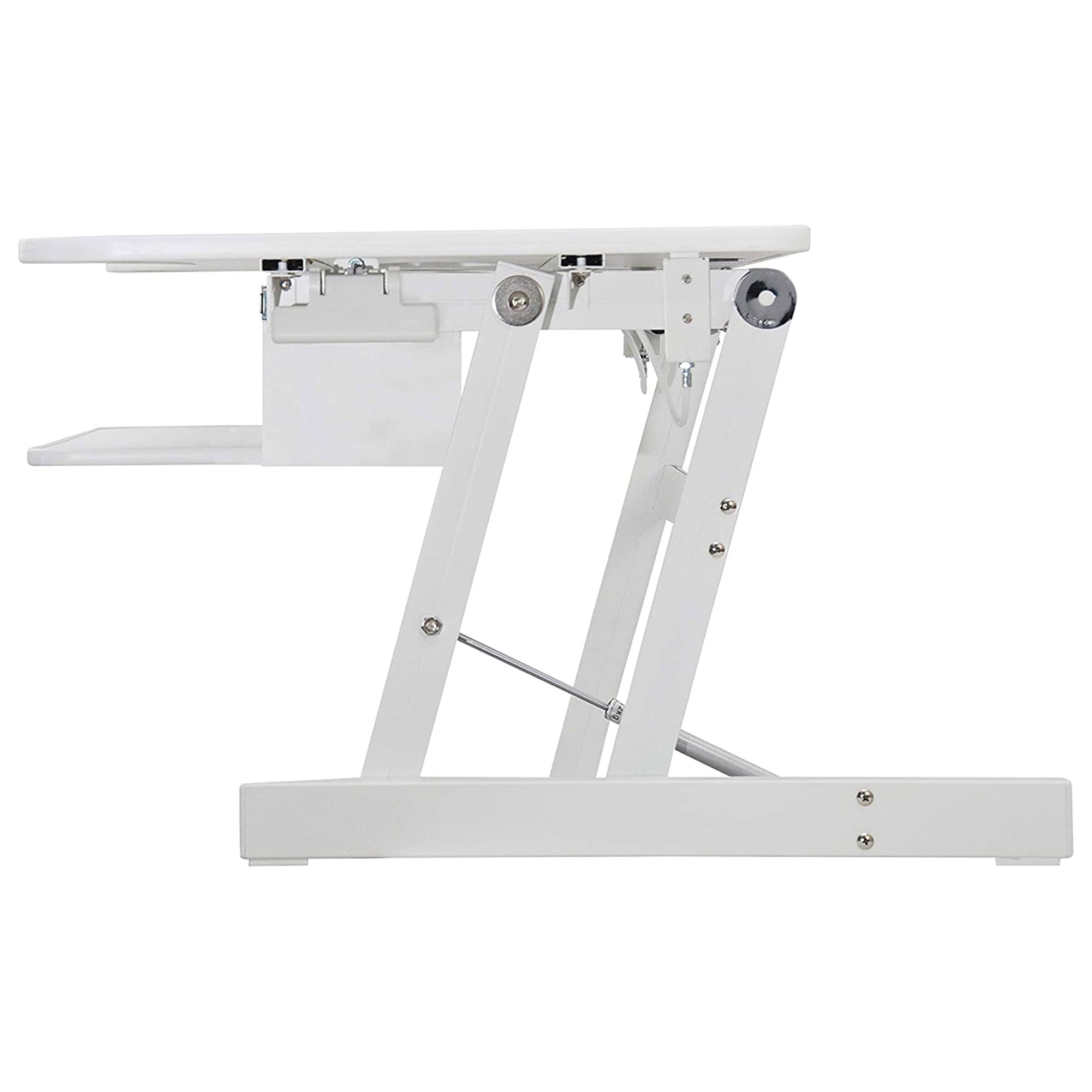 Rocelco Standing Desk Converter 37.5 Inch Deluxe Adjustable Support Riser, White