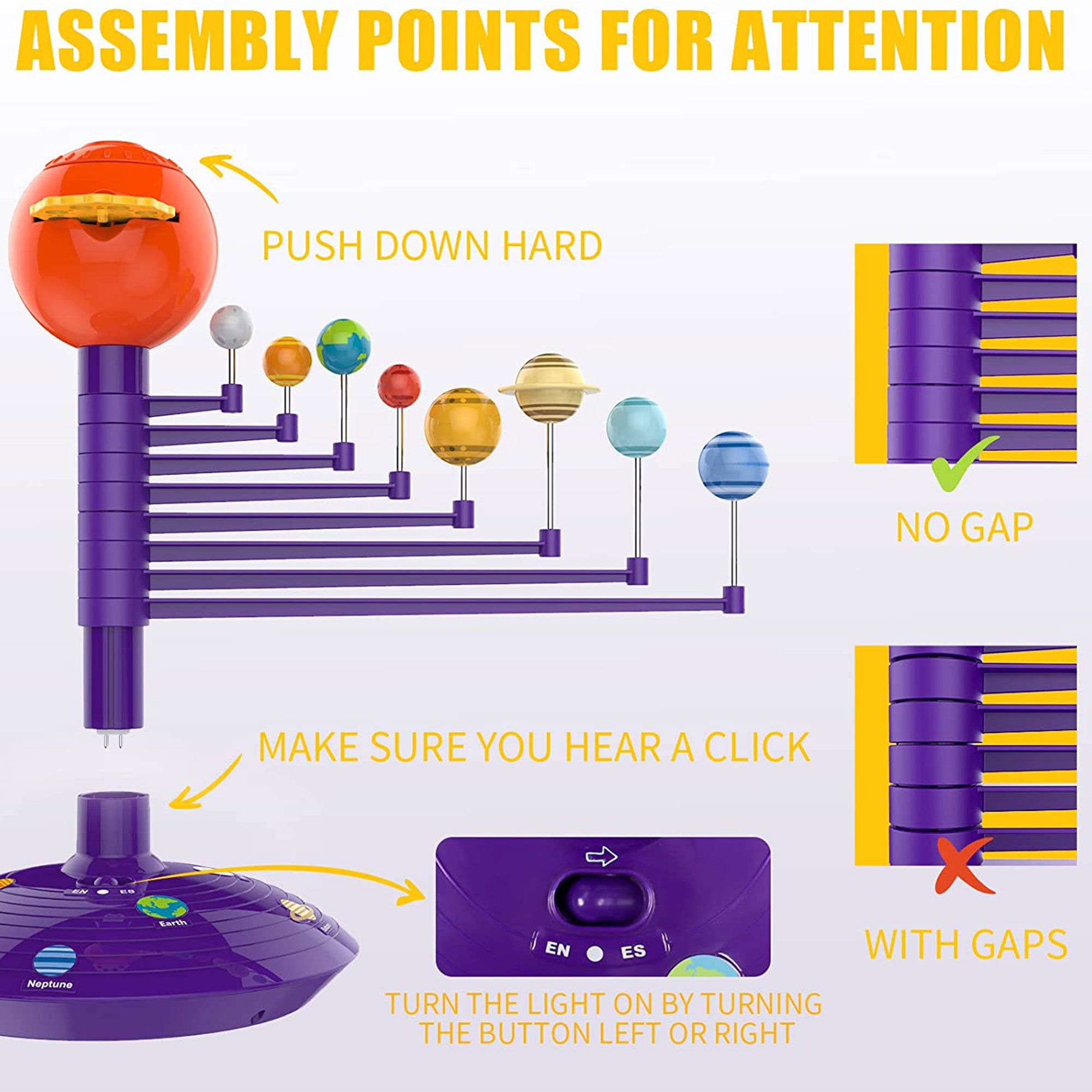 Science Can Solar System Planetary Electronic Projector w/ 3 Viewing Discs(Used) - VMInnovations