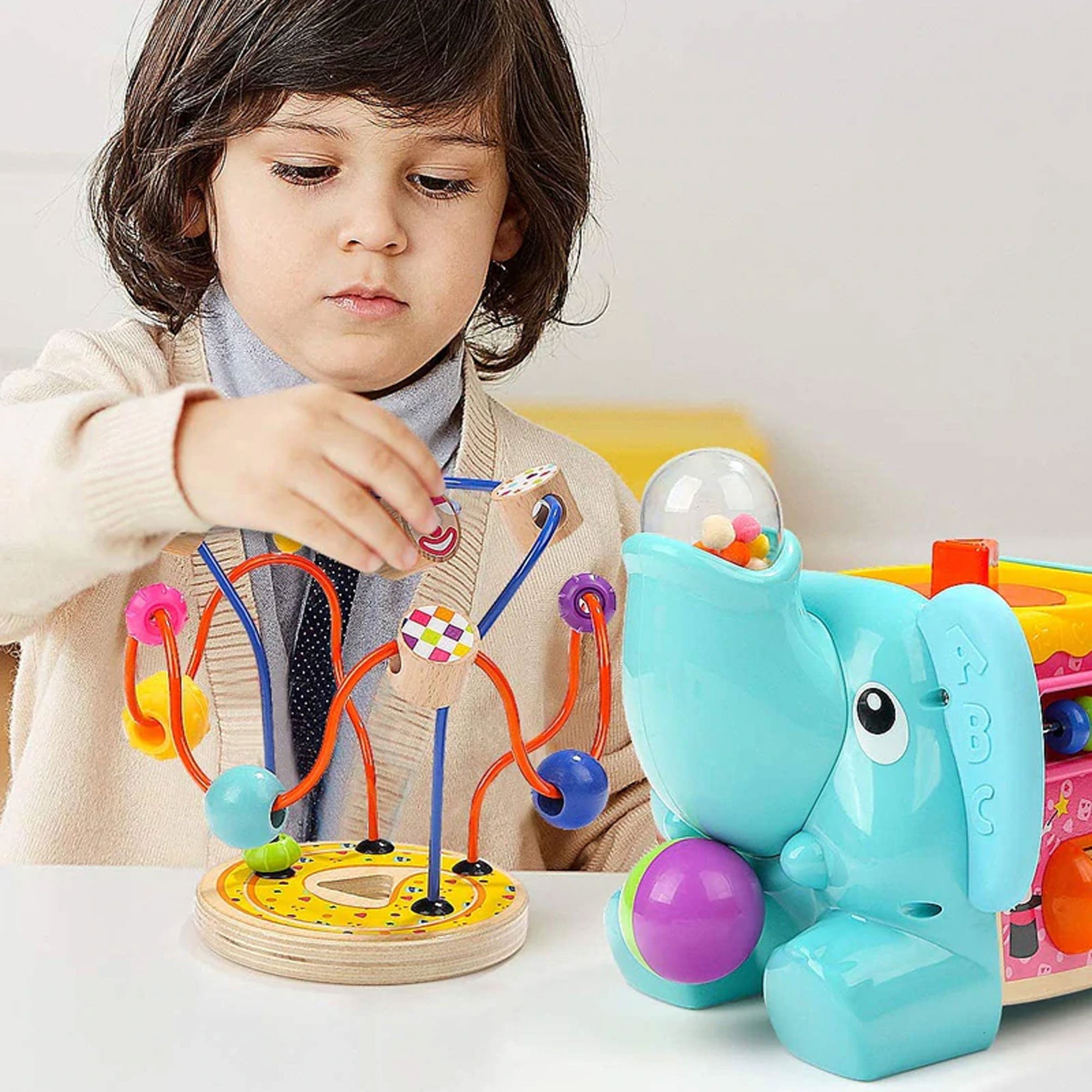 TopBright 5 in 1 Elephant Activity Cube w/ Maze and Games for Toddlers(Open Box) - VMInnovations