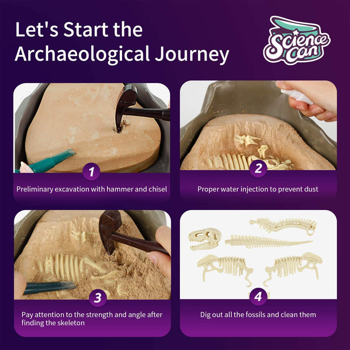 Science Can 160003G-1 Mesozoic Era Super Dinosaur Fossil Dig Kit for Ages 6 & Up - VMInnovations