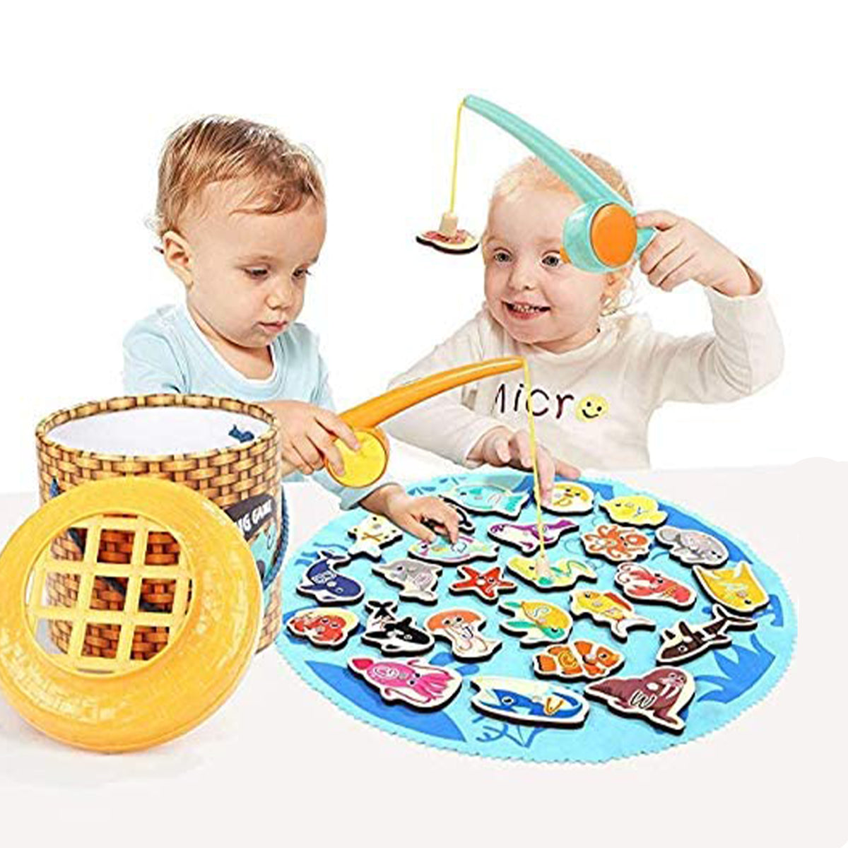 Topbright Toys Educational Portable Magnetic Fishing Game with 2 Fishing Poles - VMInnovations