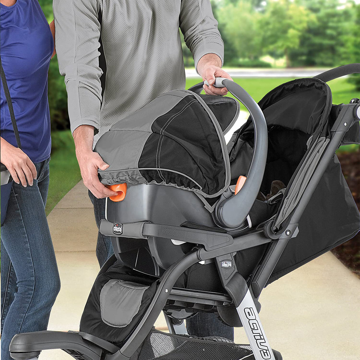 Chicco Activ3 Aluminum Jogging Travel System with Stroller and Car Seat, Black - VMInnovations