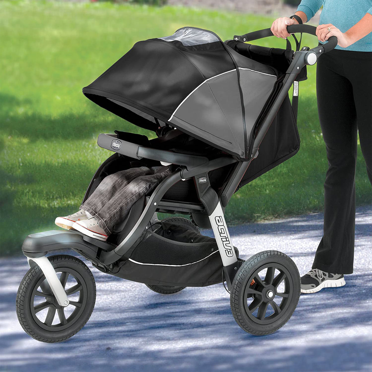 Chicco Activ3 Aluminum Jogging Travel System with Stroller and Car Seat, Black - VMInnovations
