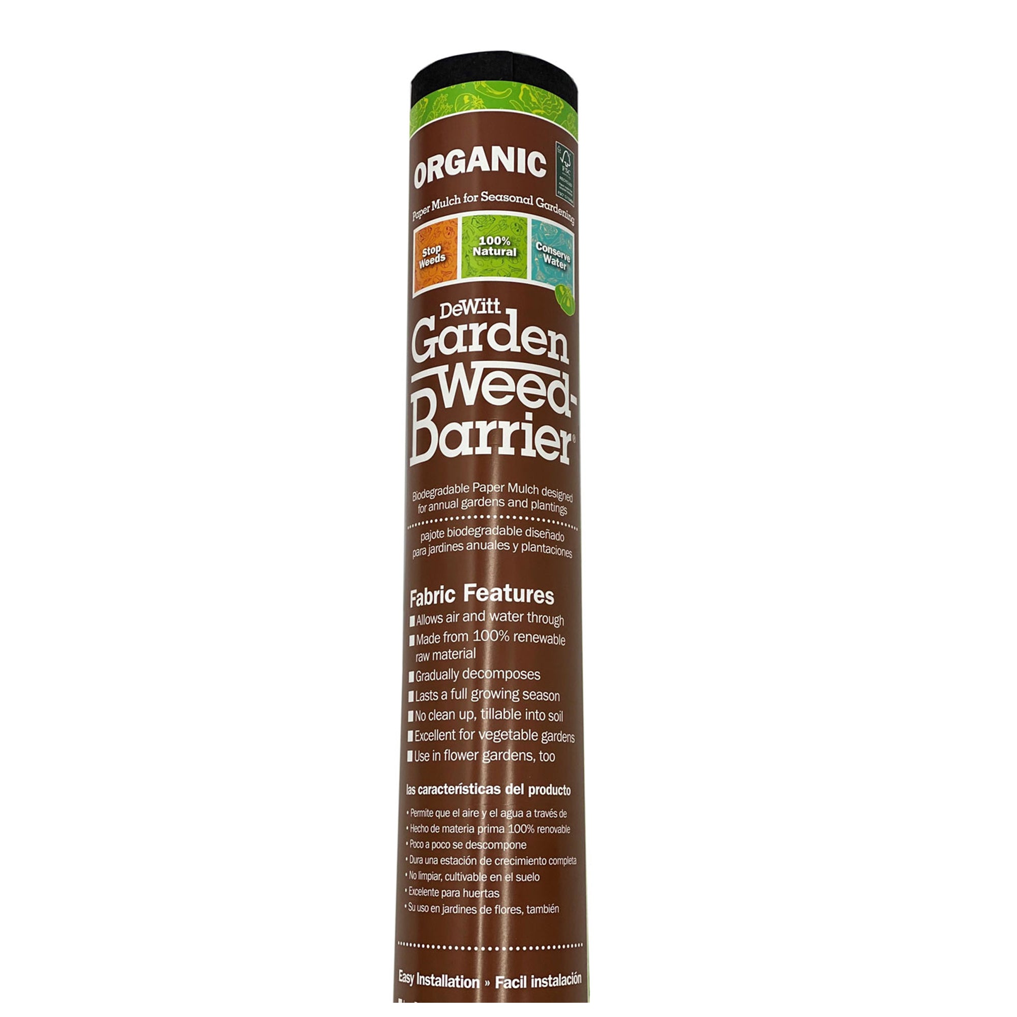 DeWitt NAT240RF 2 x 40 Ft All Natural Paper Mulch Garden Landscape Weed Barrier