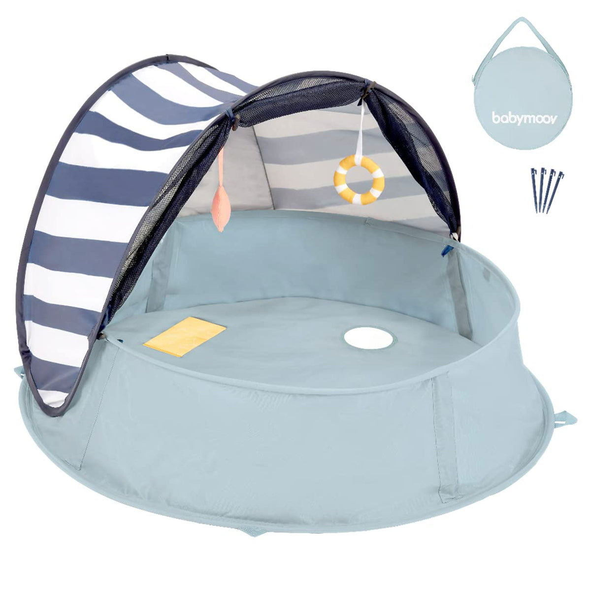 Babymoov Aquani Convertible Pop Up Tent, Kiddie Pool, and Play Yard with Canopy