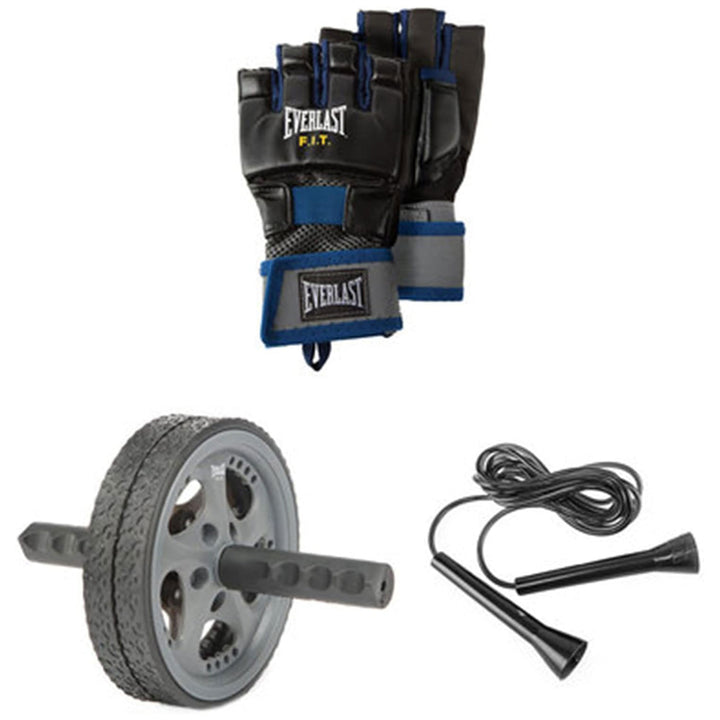 Everlast Powercore Free Standing Heavy Duty Fitness Training Bag with Kit, Blue - VMInnovations