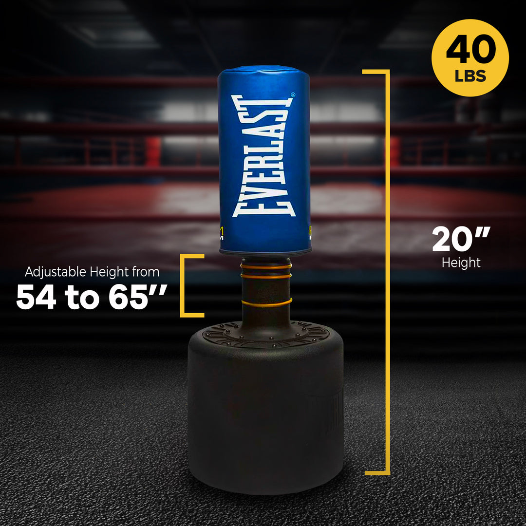 Everlast Powercore Free Standing Heavy Duty Fitness Training Bag with Kit, Blue - VMInnovations