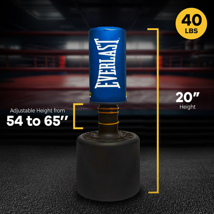 Everlast Powercore Free Standing Heavy Duty Fitness Training Bag with Kit, Blue - VMInnovations