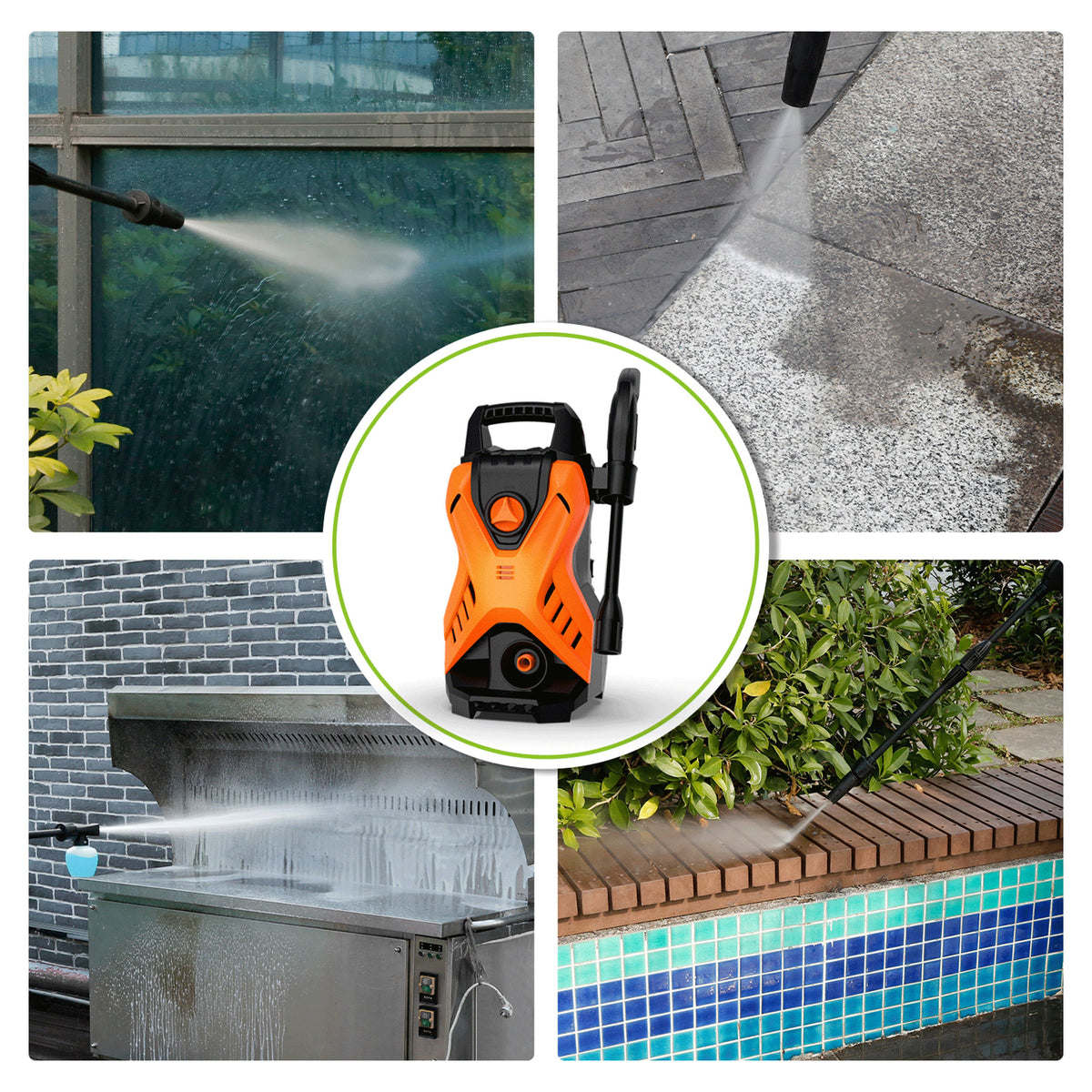 Paxcess Portable Electric Power Washer Machine with Adjustable Spray Nozzle