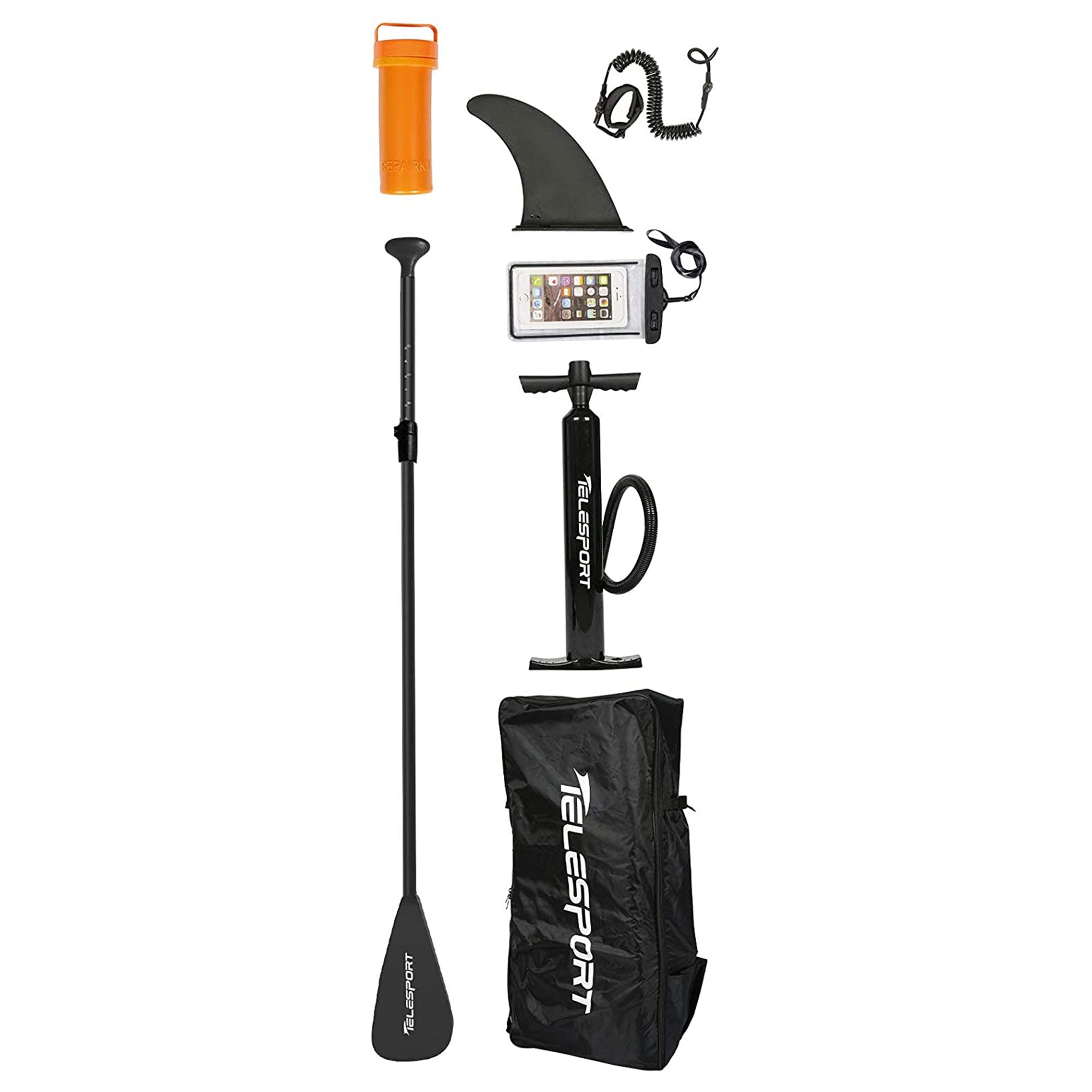 TELESPORT Paddle Boards Stand Up Paddleboard w/Accessories in Black (For Parts) - VMInnovations
