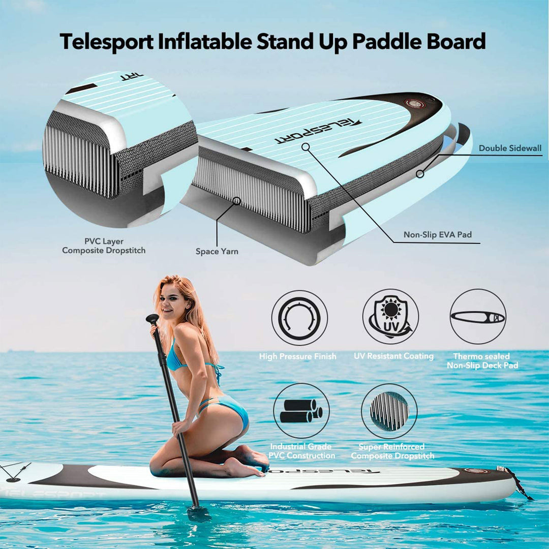 TELESPORT Paddle Boards Inflatable Stand Up Paddleboard with Accessories, Blue - VMInnovations