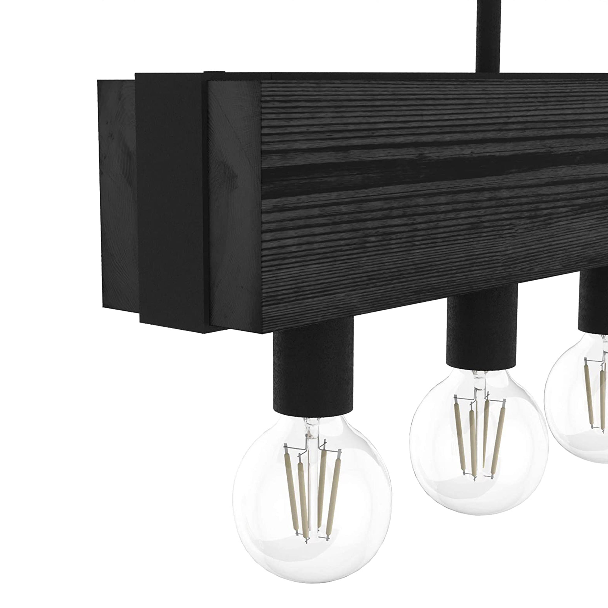 Hunter Fan Company Donelson 7 Light Linear Wood Chandelier Fixture, Natural Iron - VMInnovations