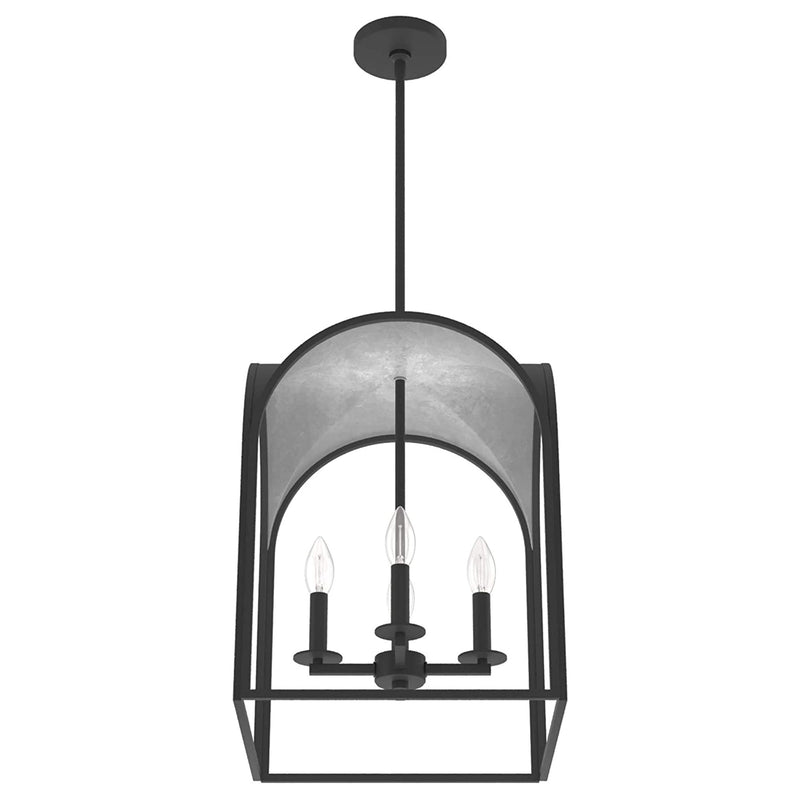 Dukestown 4 Light Hanging Pendant Light Fixture, Natural Iron (Open Box)
