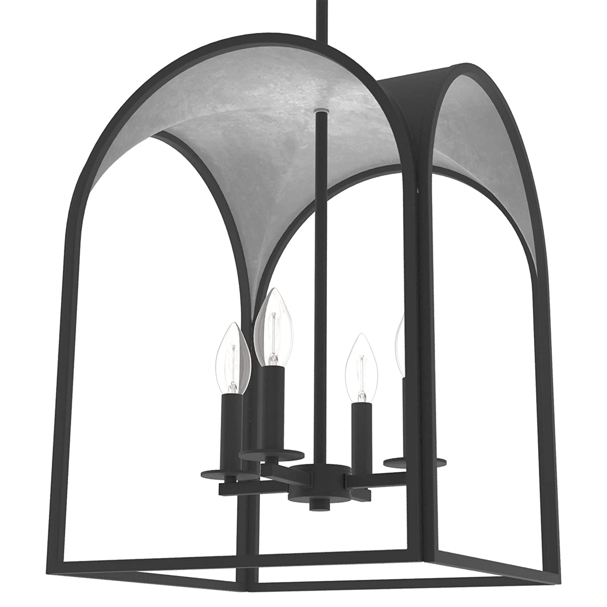 Dukestown 4 Light Hanging Pendant Light Fixture, Natural Iron (Used) - VMInnovations