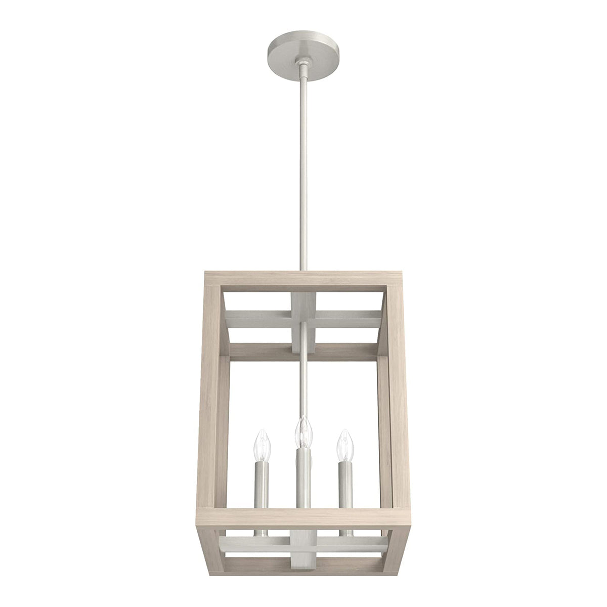 Squire Manor Pendant Light Fixture, Brushed Nickel (Open Box)