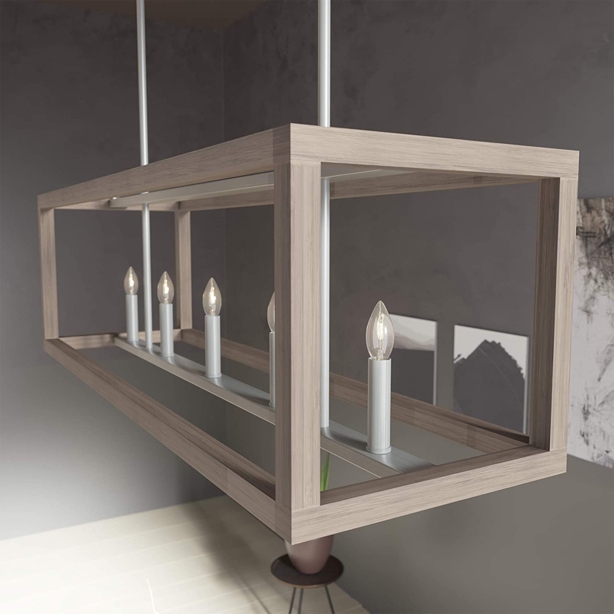 Hunter Fan Company Squire Manor 5 Light Ceiling Chandelier in Brushed Nickel - VMInnovations
