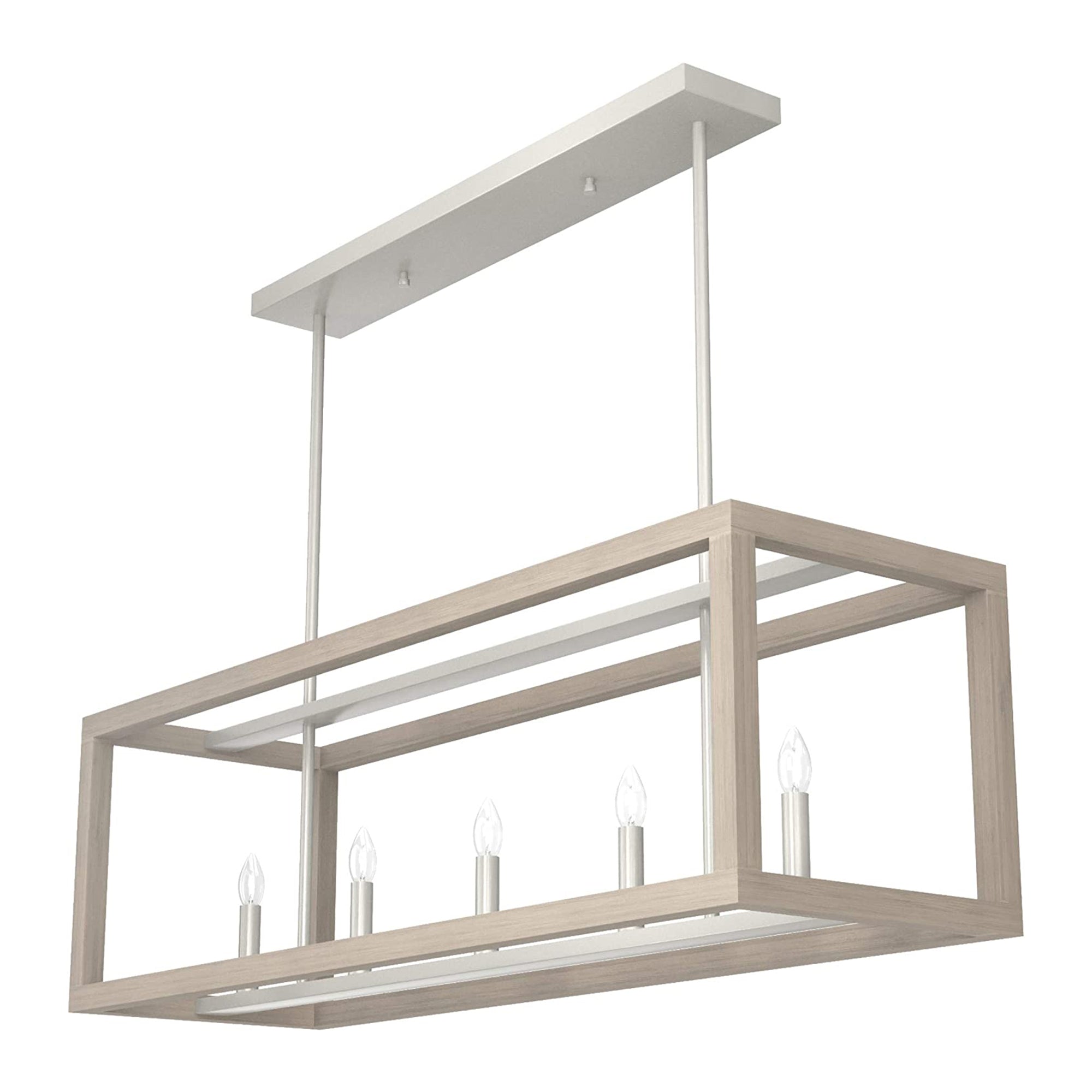 Hunter Fan Company Squire Manor 5 Light Ceiling Chandelier in Brushed Nickel - VMInnovations