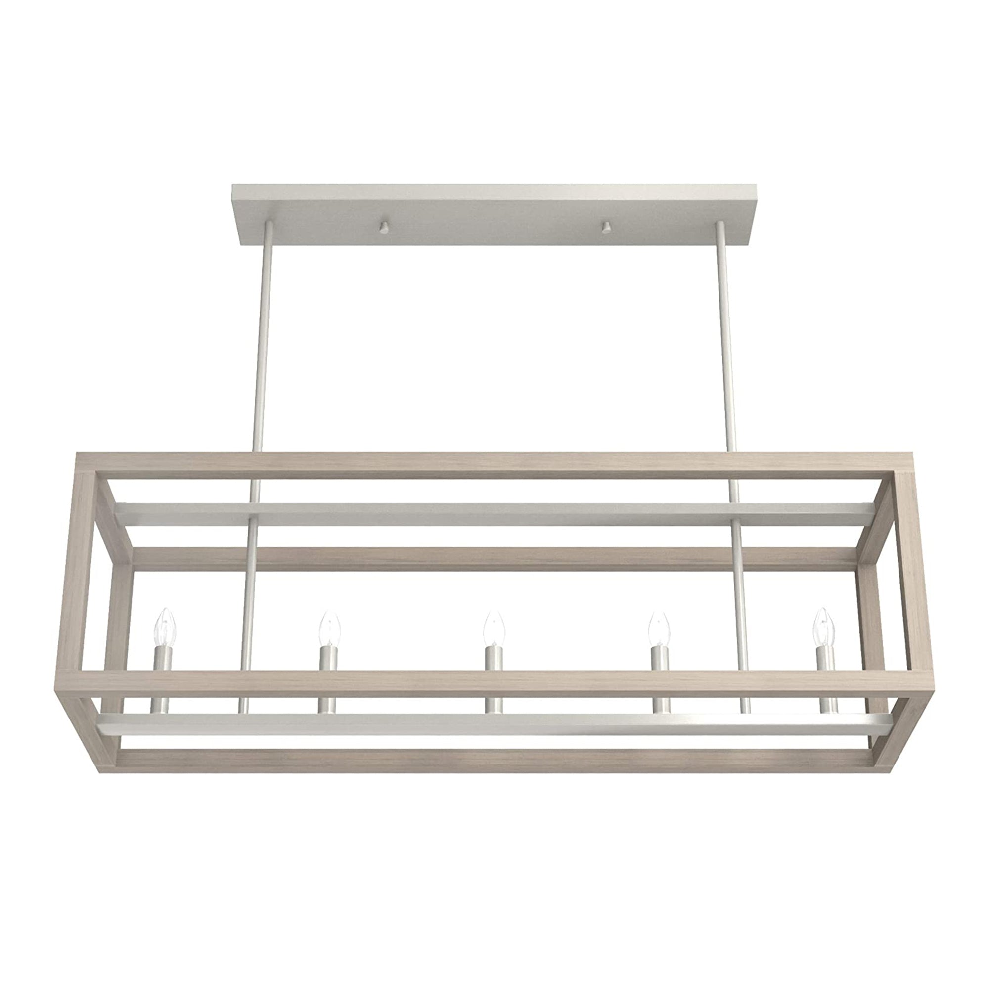 Hunter Fan Company Squire Manor 5 Light Ceiling Chandelier in Brushed Nickel - VMInnovations