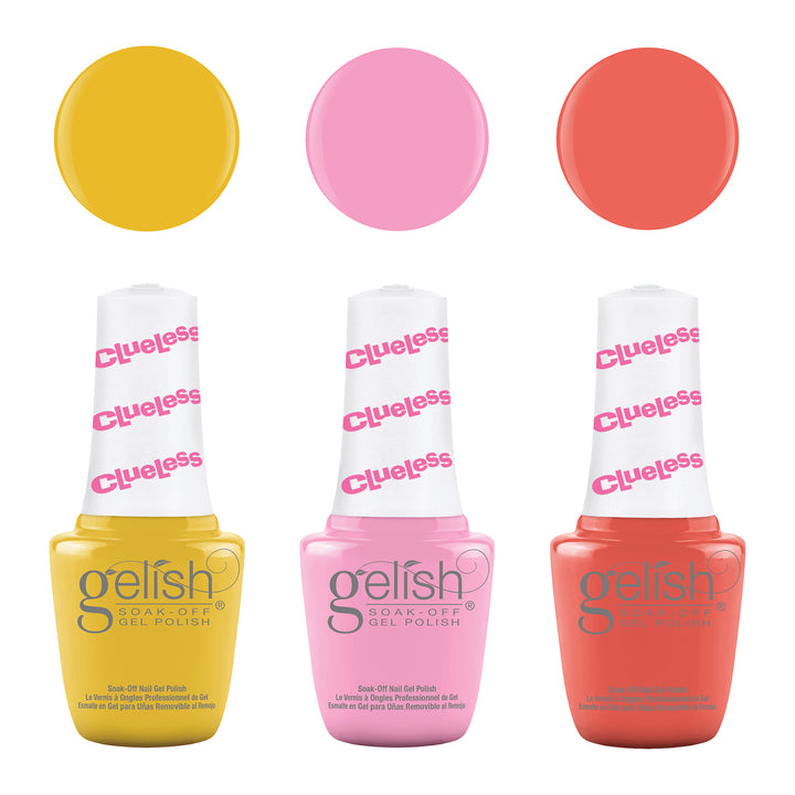 Gelish Mini Clueless Collection 9 mL Soak Off Gel Nail Polish Set, 3 Color Pack - VMInnovations