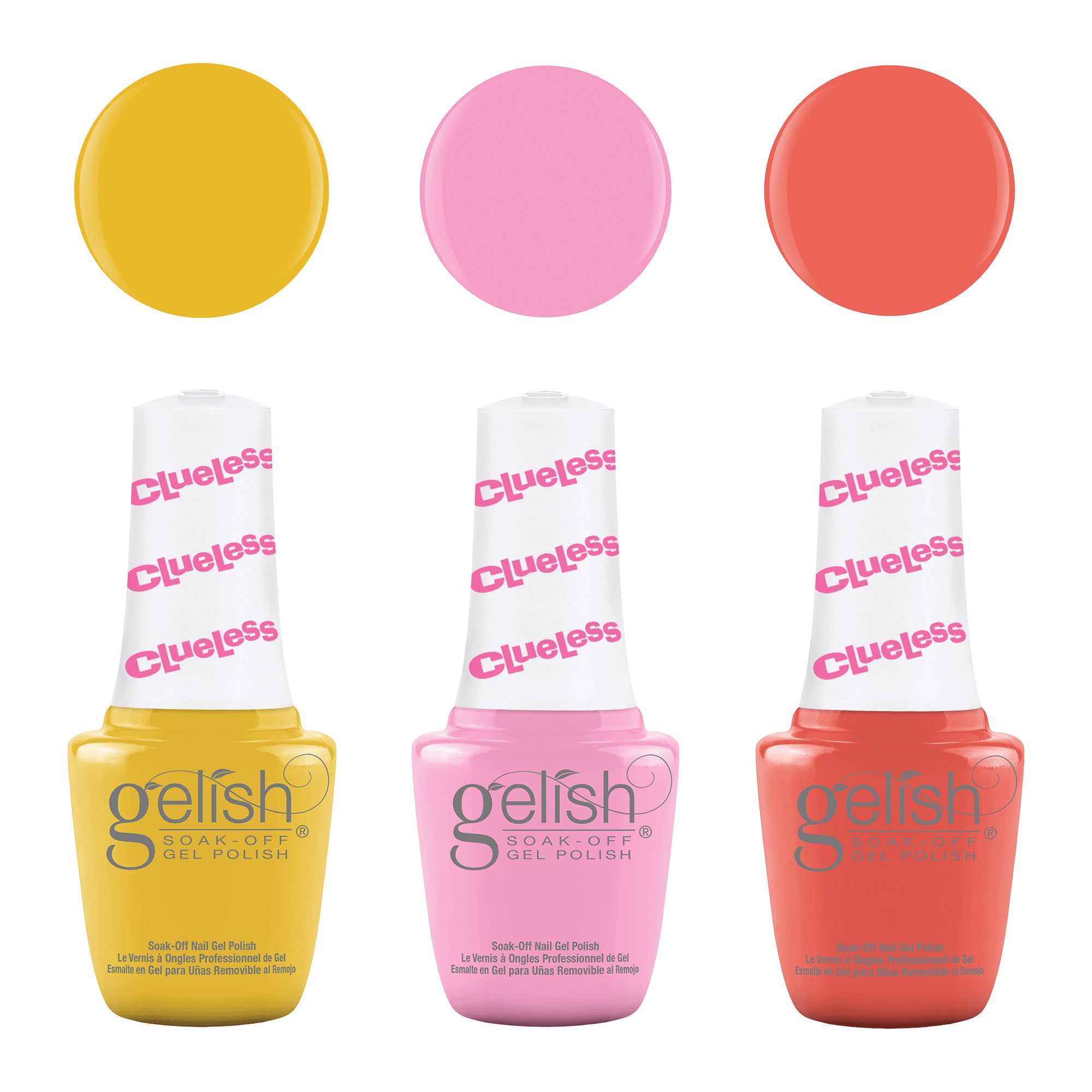 Mini Clueless Collection 9 mL Soak Off Gel Nail Polish Set, 3 Color Pk(Open Box)
