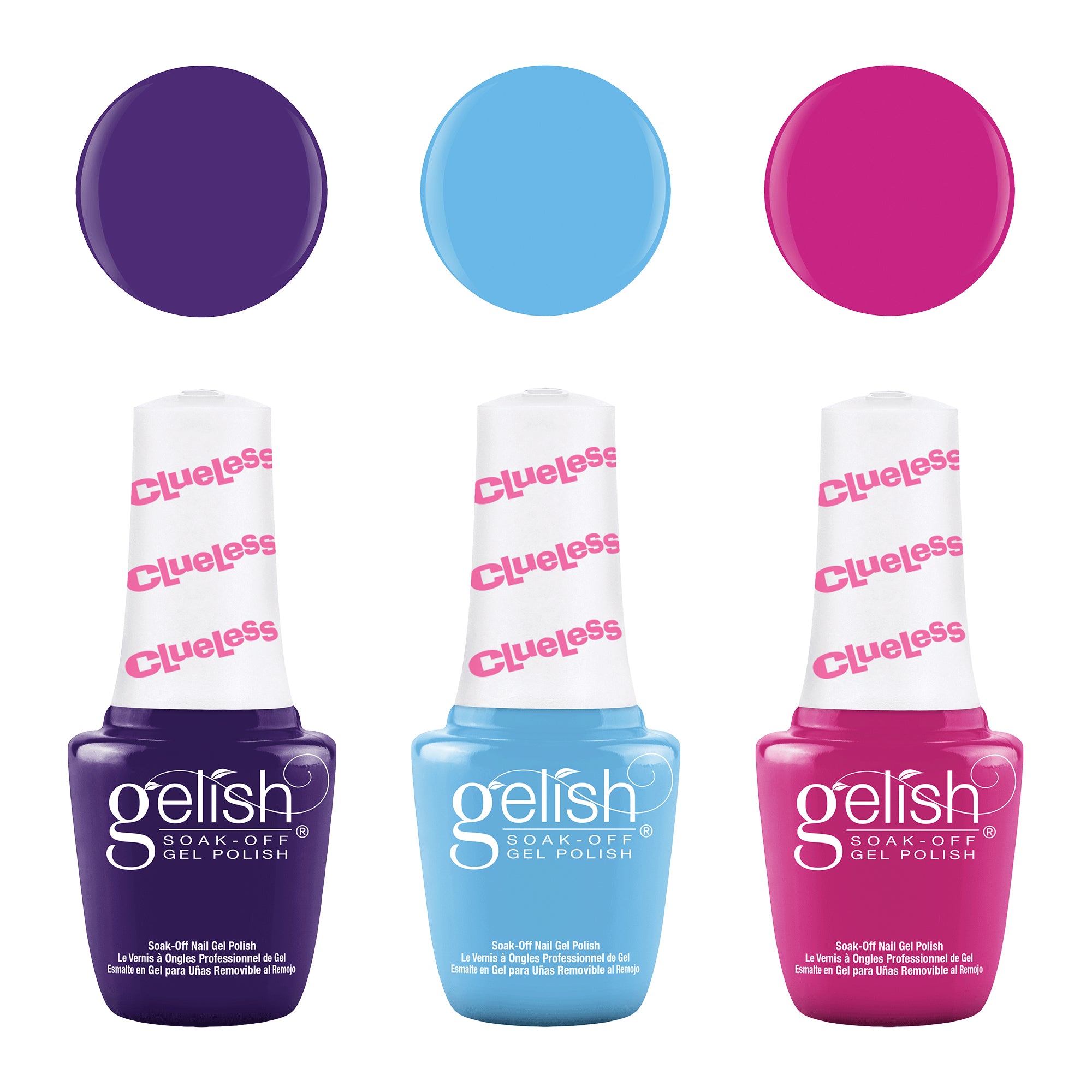 Gelish Mini Clueless Collection 9 mL Soak Off Gel Nail Polish Set (Open Box)