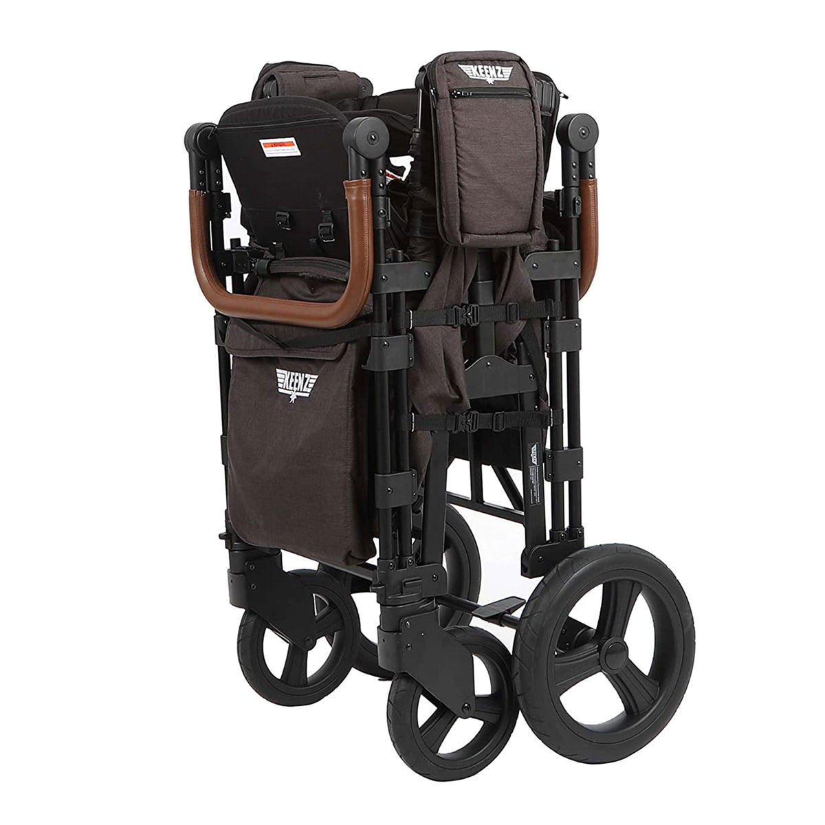 Keenz XC Luxury 2-Kid Push Pull Kid Wheeled Stroller Wagon w/ Canopy, Charcoal - VMInnovations