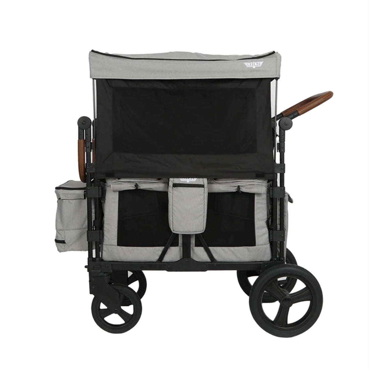 Keenz XC Luxury Comfort Push Pull Toddler Wheeled Stroller Wagon w/Canopy, Smoke - VMInnovations