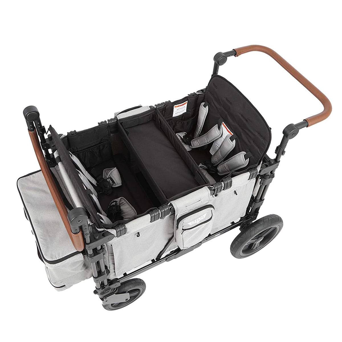 Keenz XC Plus 4 Child Luxury Stroller Wagon with Canopy and Mesh Sides, Smoke - VMInnovations