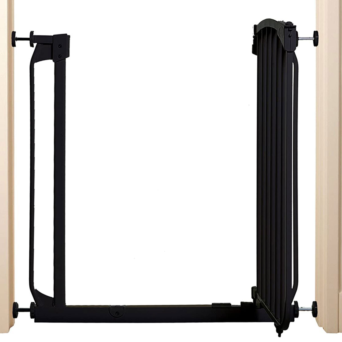 Bindaboo B1102 Zoe 28 to 32 Inch Expanding Swing Close Baby and Pet Gate, Black - VMInnovations
