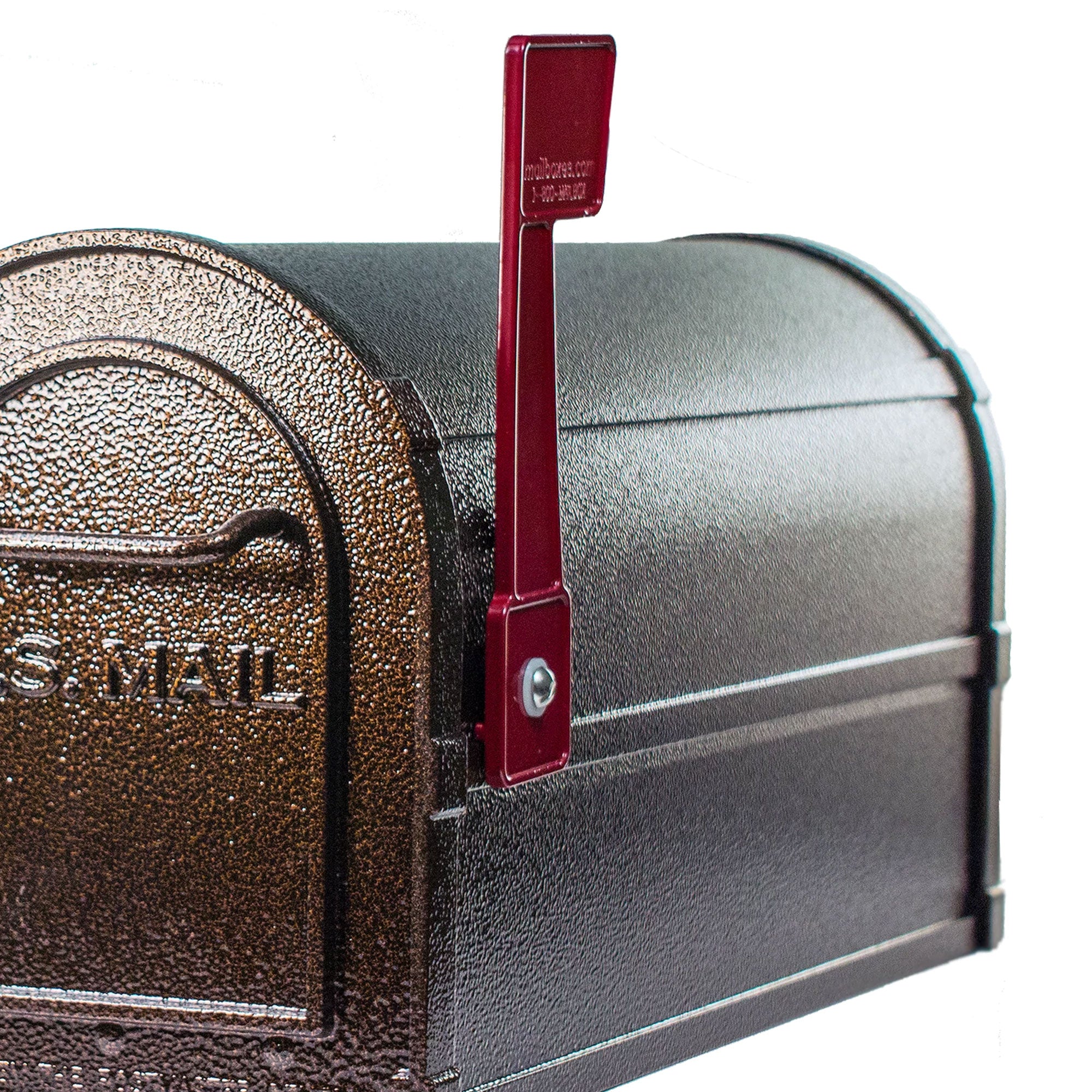 BrightLight Mailbox BL-9876 2 Door Mailbox with Carrier Signal Flag, Bronze