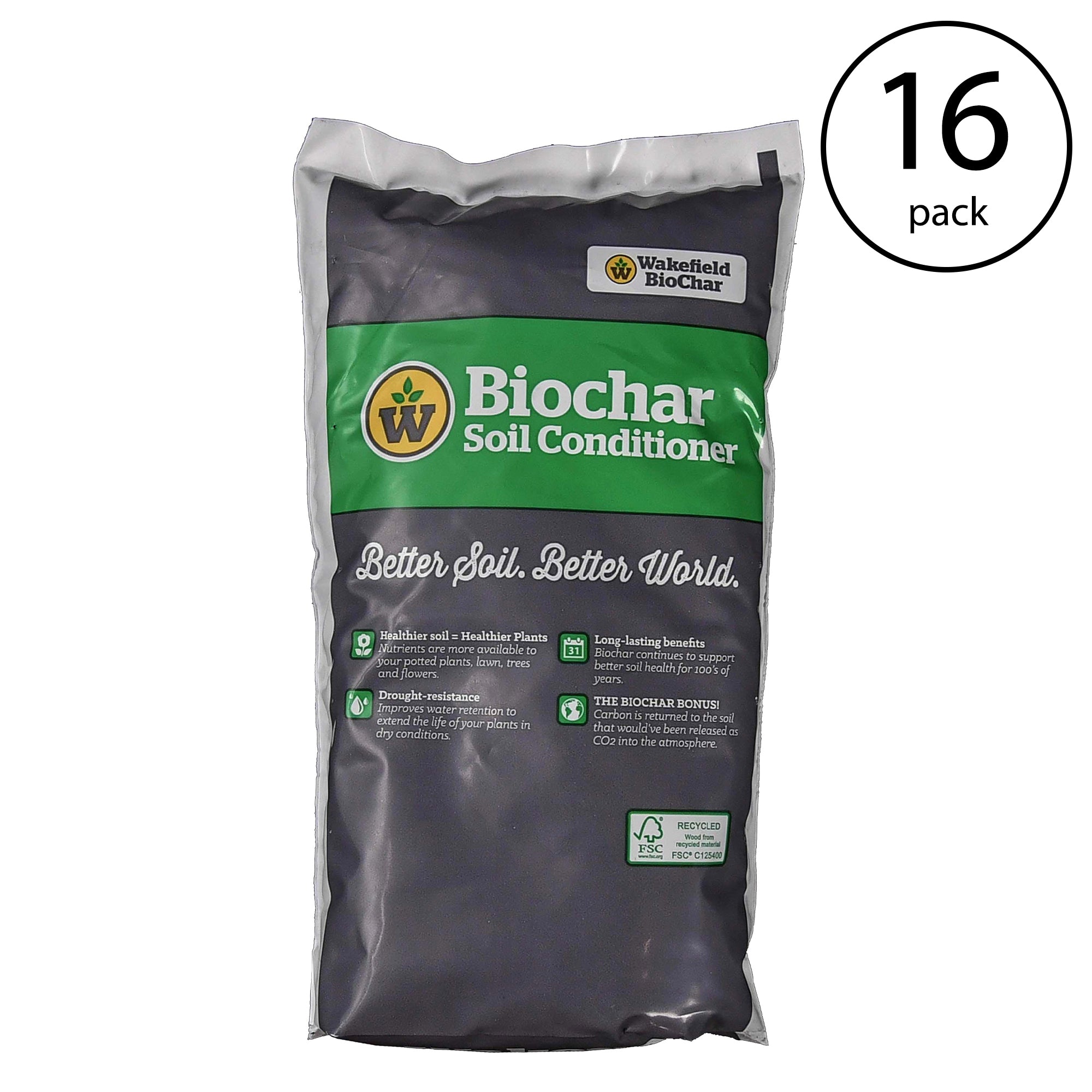 Wakefield BioChar Premium Organic Garden Soil Refresher & Conditioner, 16 Pounds - VMInnovations