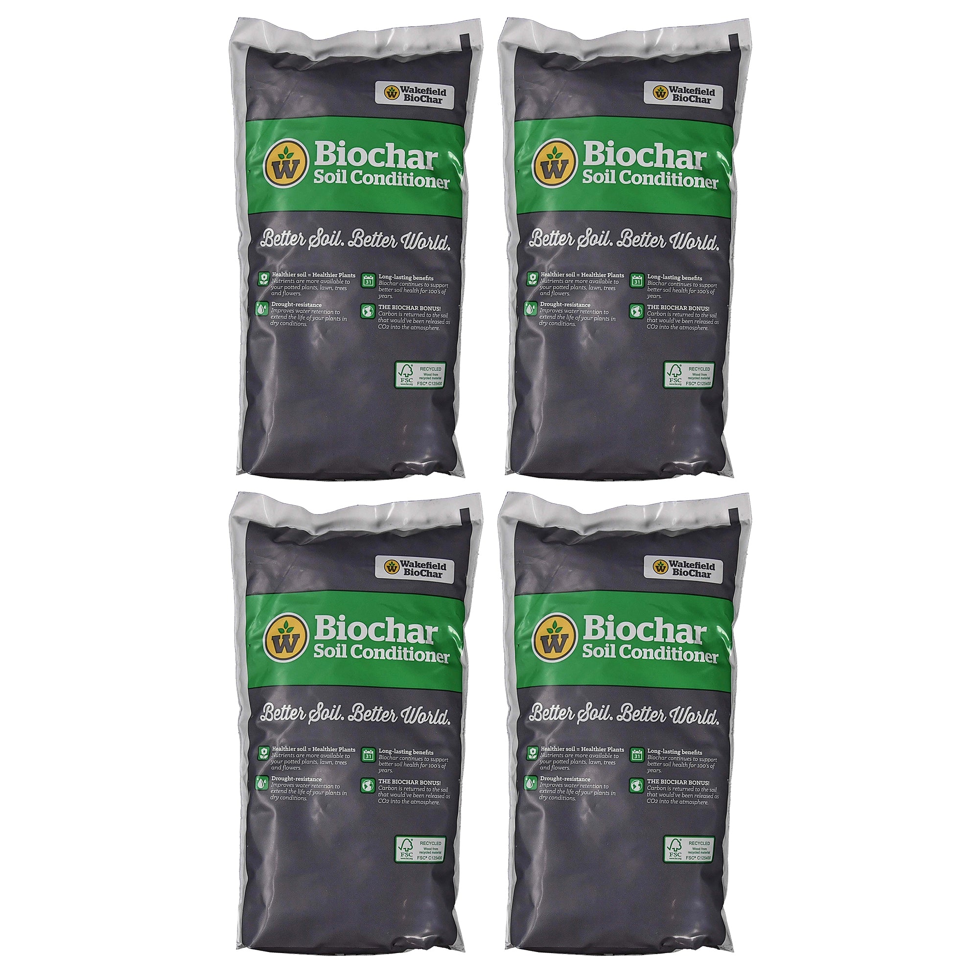 Wakefield Premium Biochar Organic Garden Soil Reviver & Conditioner, 4 Gallons - VMInnovations