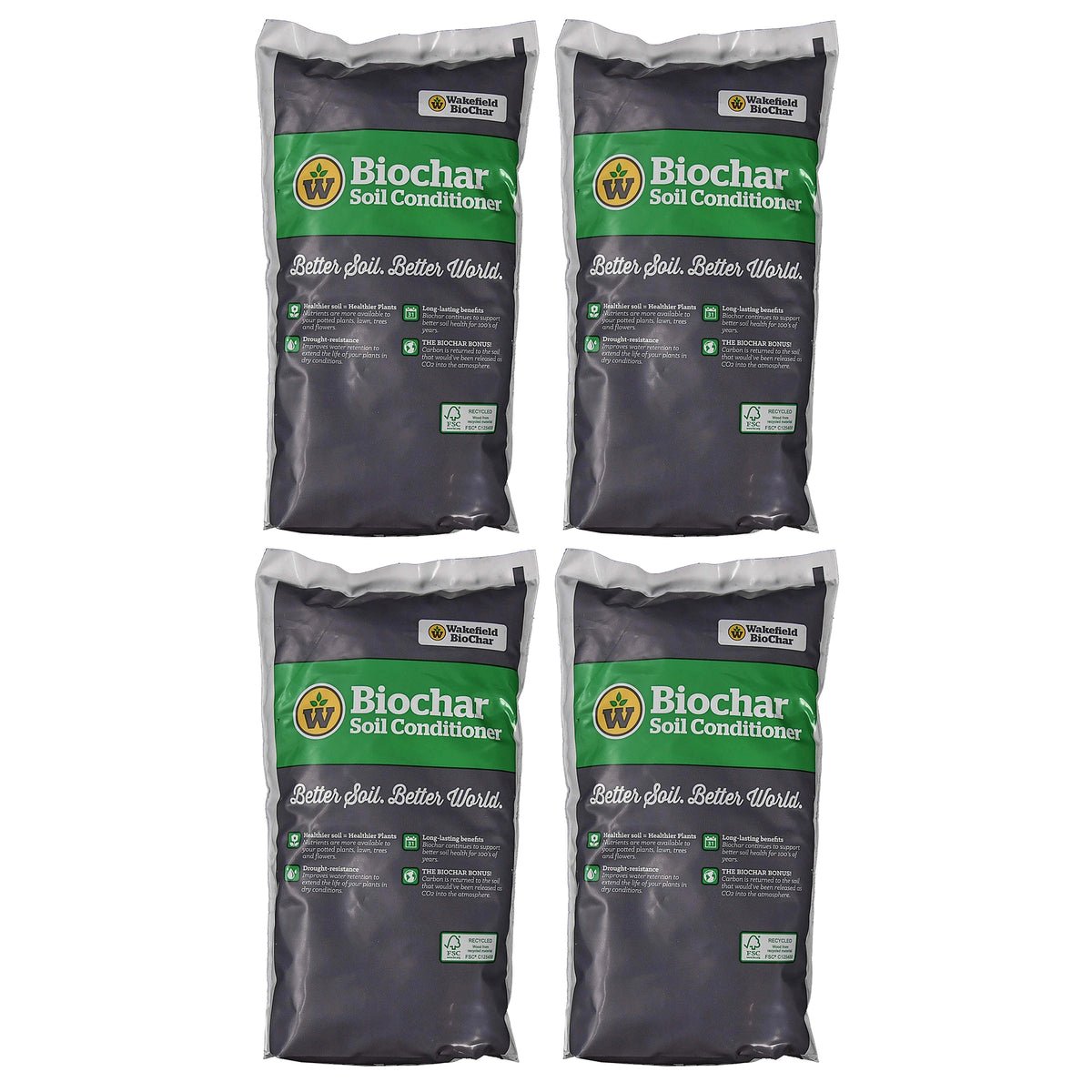 Wakefield Premium Biochar Organic Garden Soil Reviver & Conditioner, 4 Gallons