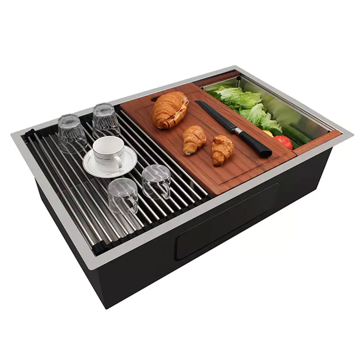 Alwen 30 by 18 Inch Undermount Brushed Stainless Steel Single Bowl Kitchen Sink
