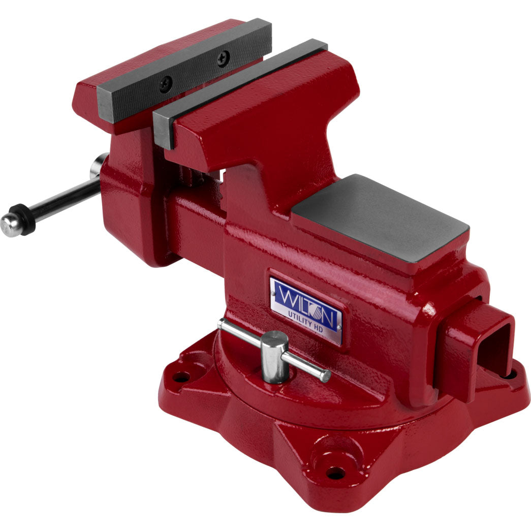 Wilton Tools 28815 6 1/2" Wide Jaw 6 1/4" Opening Swivel Utility Bench Vise, Red