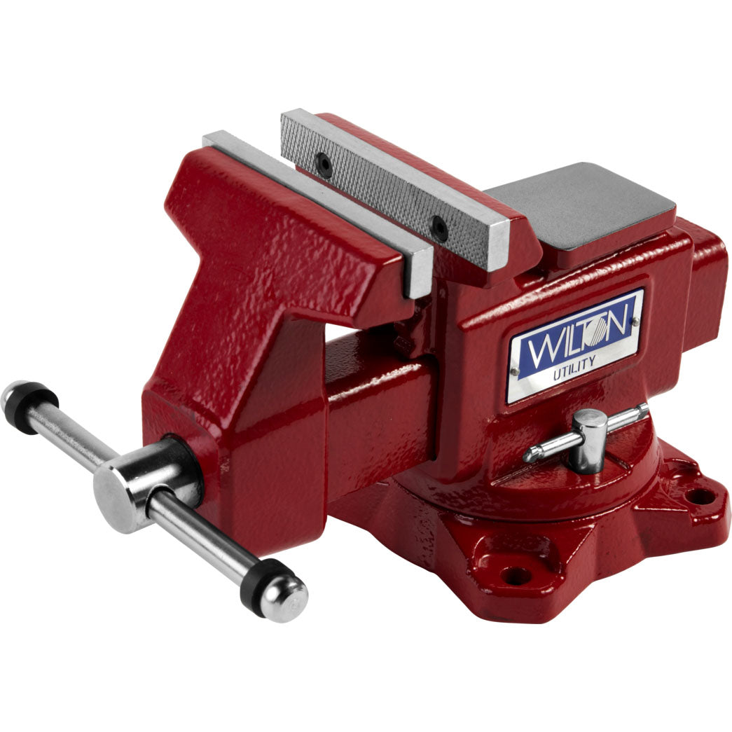 Wilton Tools 28818 4 1/2" Wide Jaw 4" Max Opening Swivel Utility Bench Vise, Red