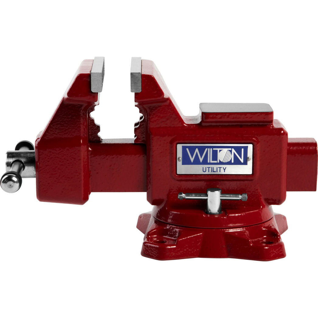Wilton Tools 28818 4 1/2" Wide Jaw 4" Max Opening Swivel Utility Bench Vise, Red