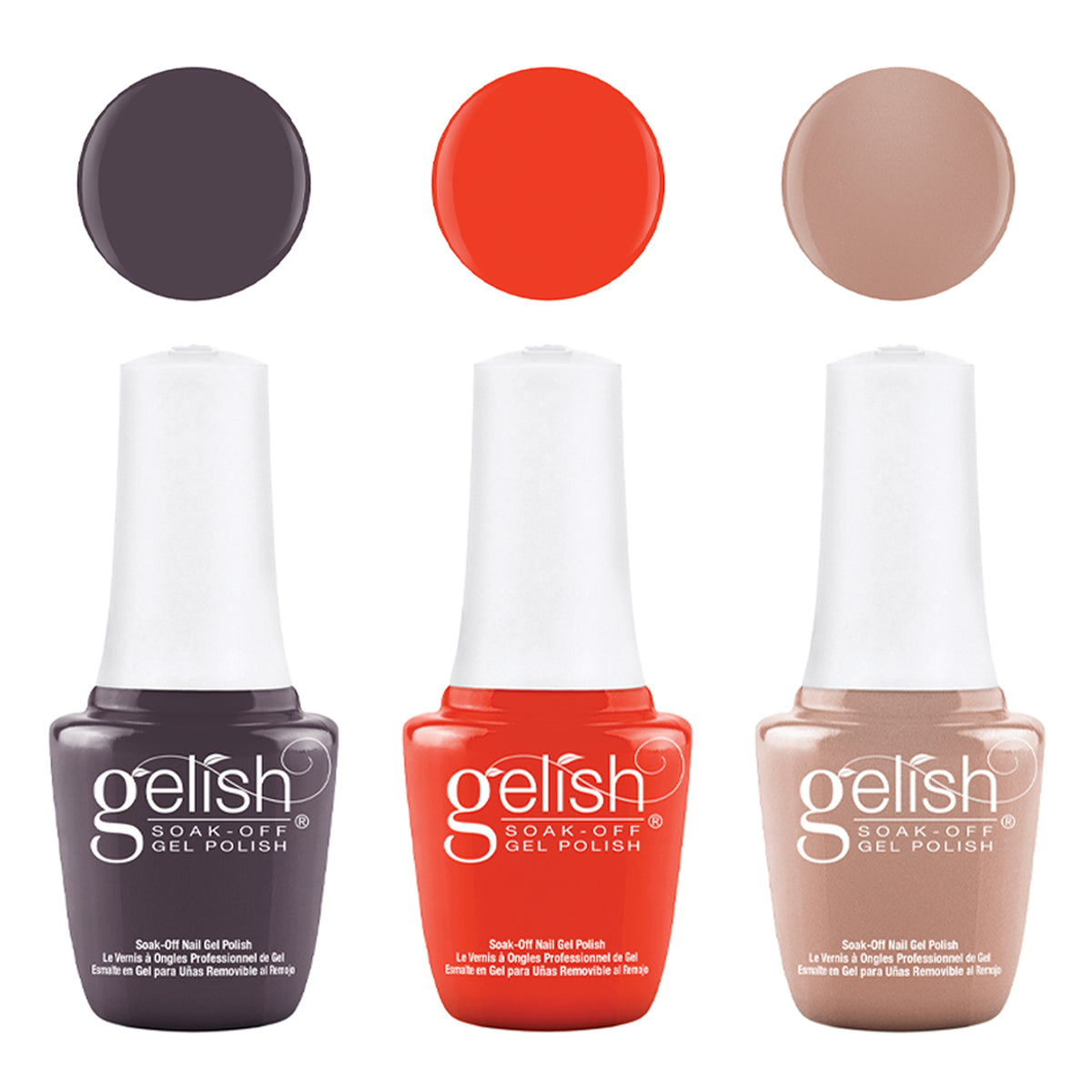 Gelish Mini Rendezvous 9mL Polish Set, 6 Pack with 330 Count 3 Type Nail Kit