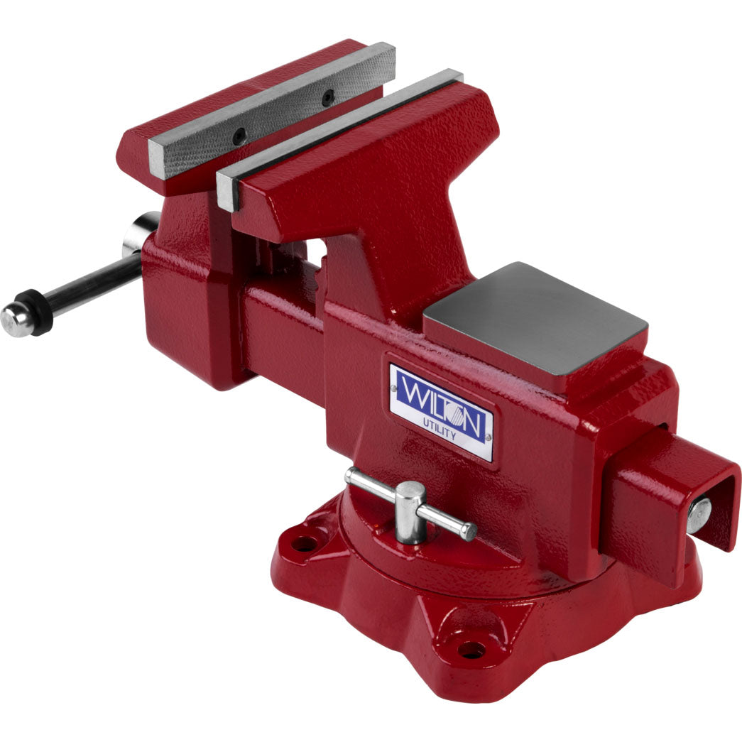 Wilton Tools 28820 6 1/2" Wide Jaw 6" Max Opening Swivel Utility Bench Vise, Red
