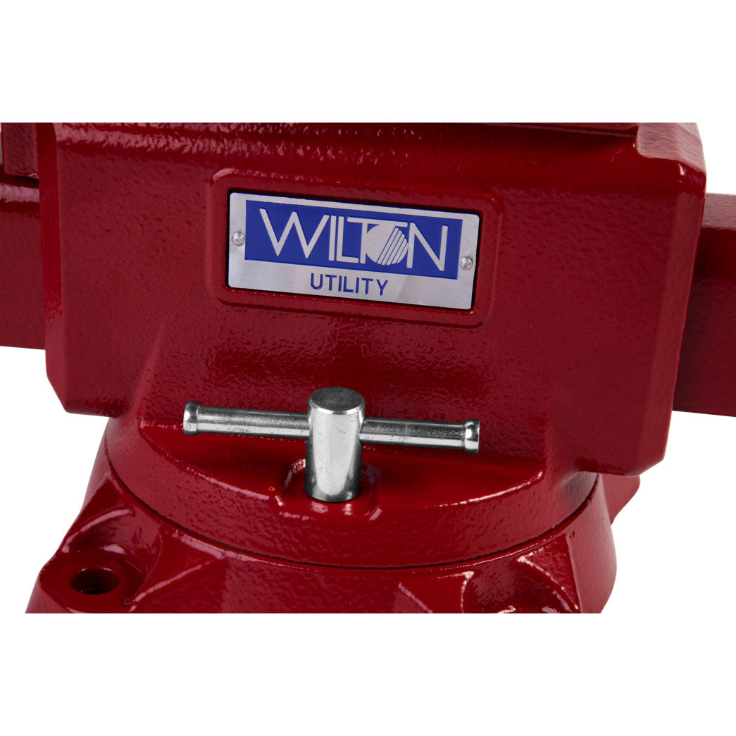 Wilton Tools 28820 6 1/2" Wide Jaw 6" Max Opening Swivel Utility Bench Vise, Red