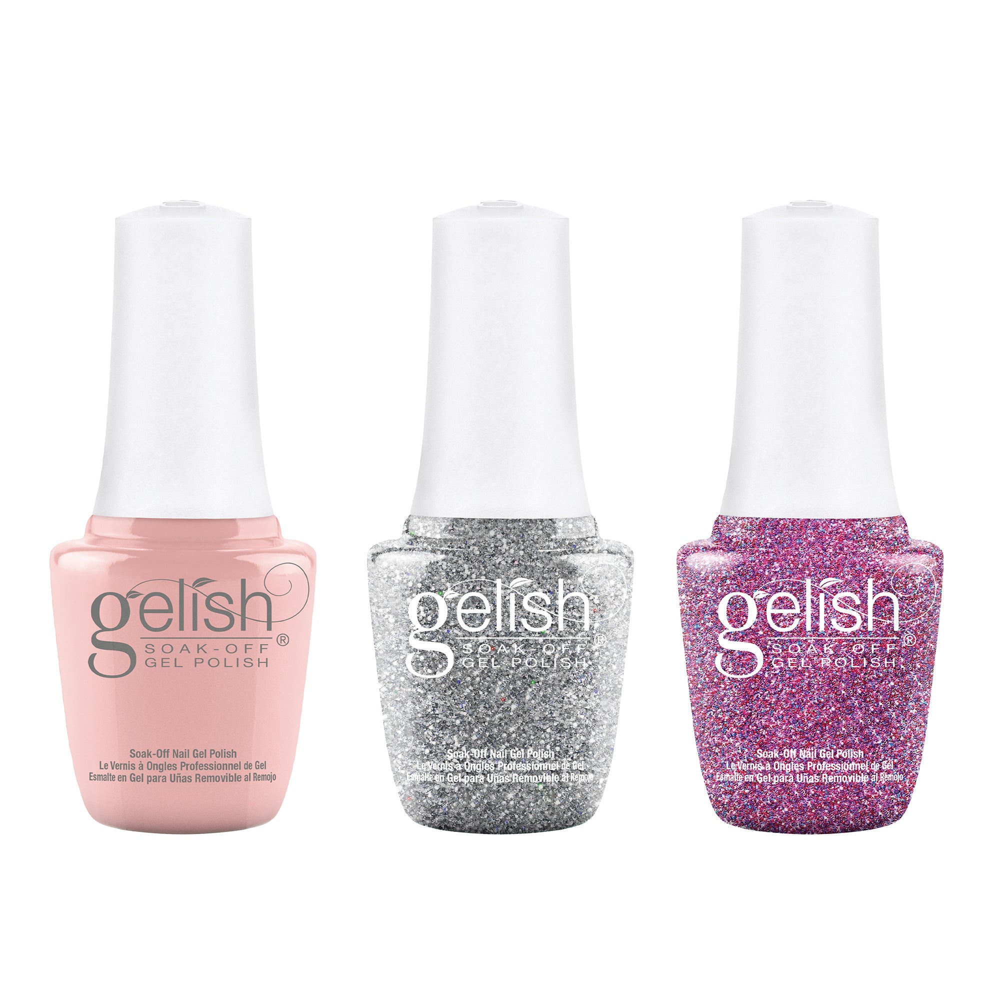 Gelish Winter Marilyn 9mL Polish Set, 6 Colors with 330 Count 3 Type Nail Kit