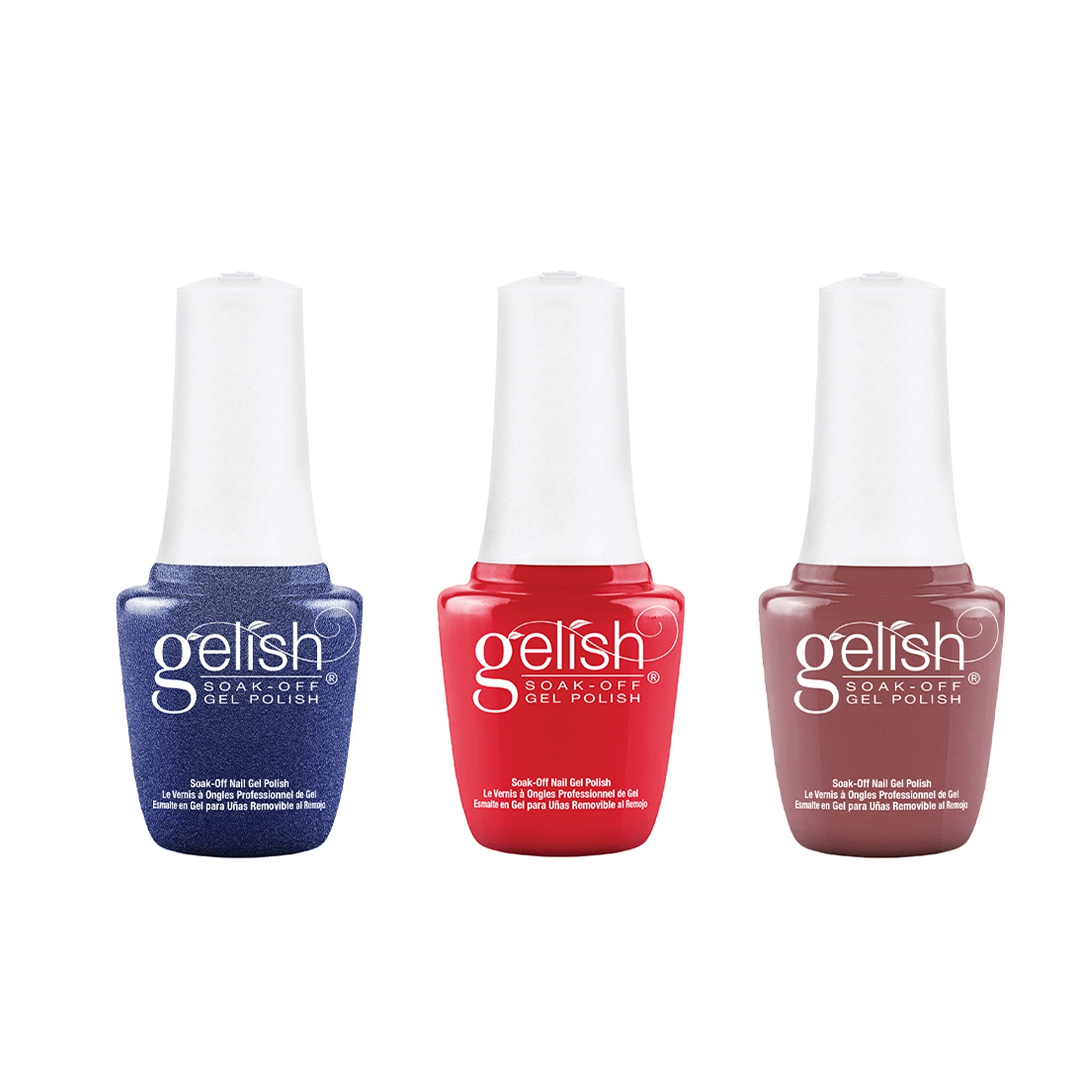 Gelish Mini Midnight Caller 9mL Polish, 6 Pack with 330 Count 3 Type Nail Kit - VMInnovations