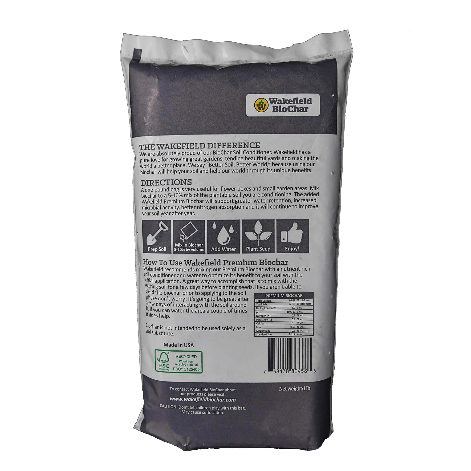 HC Companies Avino Square Resin Planter Pot w/ Wakefield Garden Soil Conditioner - VMInnovations