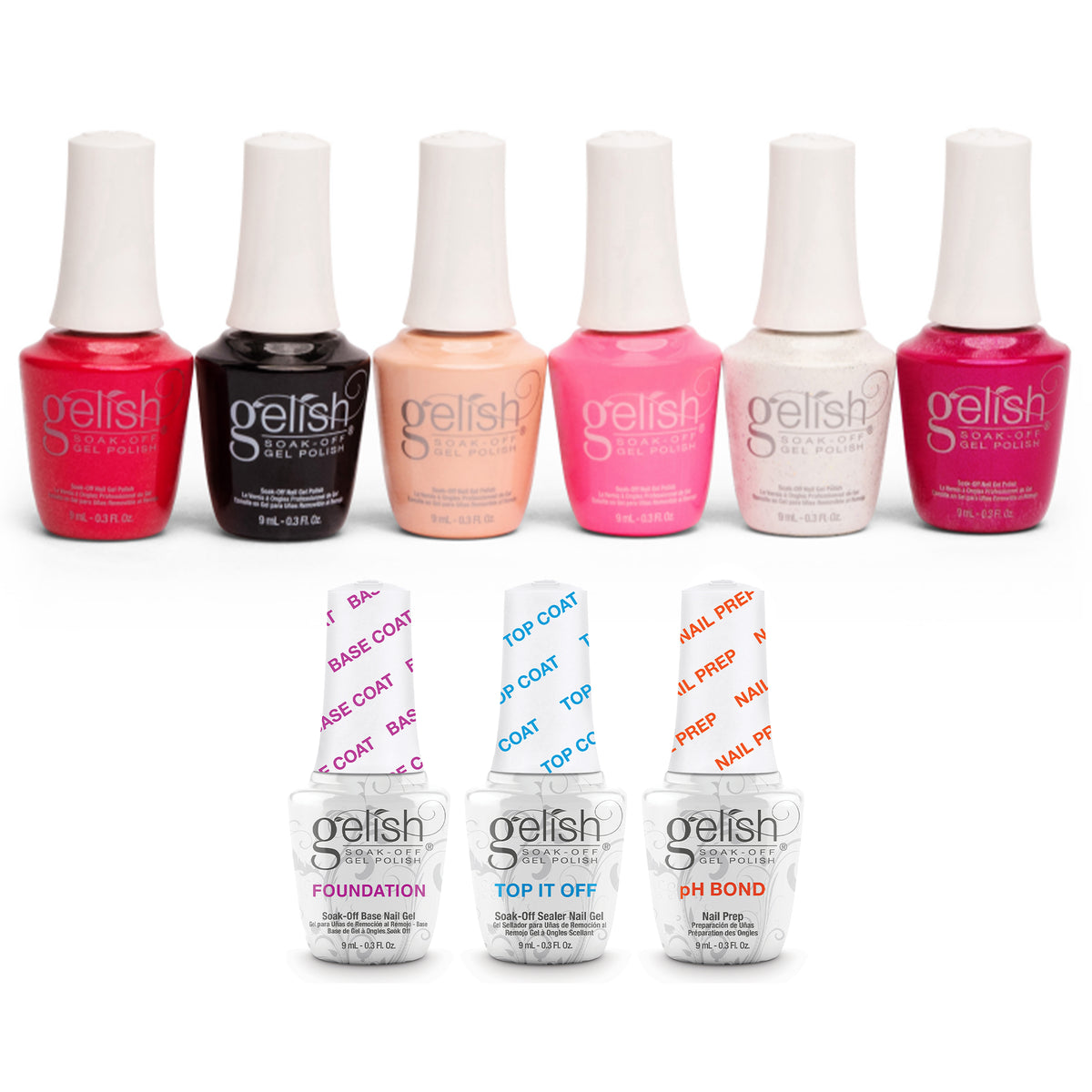 Gelish Terrific Trio Soak Off Gel Nail Polish w/ Forever Fabulous Collection