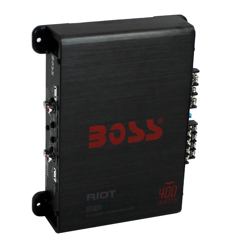 BOSS R1004 400W 4-Channel RIOT Car Audio Power Amplifier Amp + 4 Gauge Amp Kit - VMInnovations