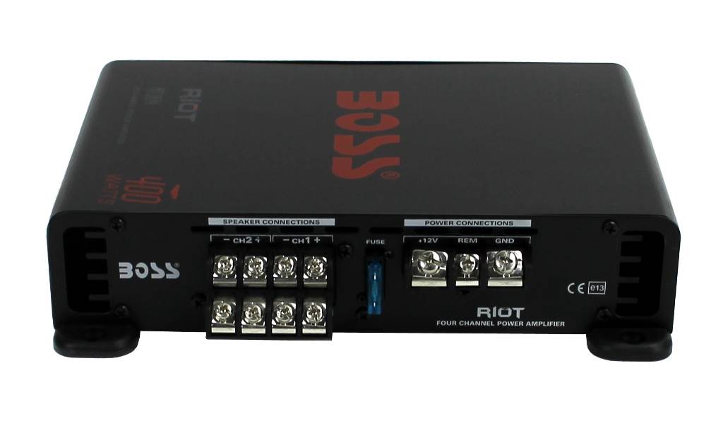 BOSS R1004 400W 4-Channel RIOT Car Audio Power Amplifier Amp + 4 Gauge Amp Kit - VMInnovations