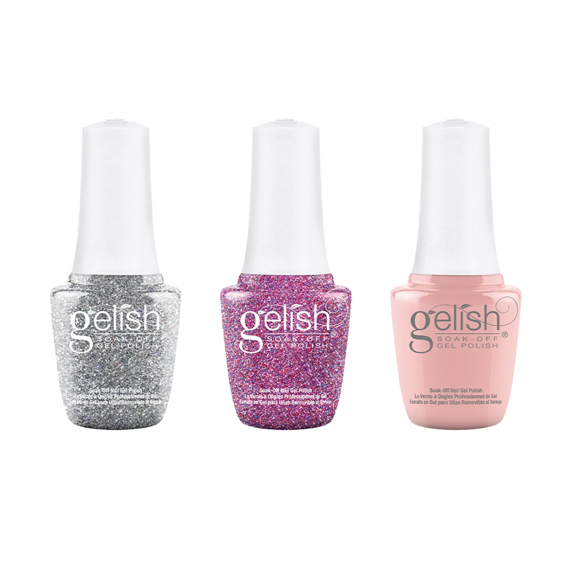 Gelish 330 Coffin Stiletto Nail Kit w/ Polish Sealer & Winter Marilyn Monroe Set - VMInnovations