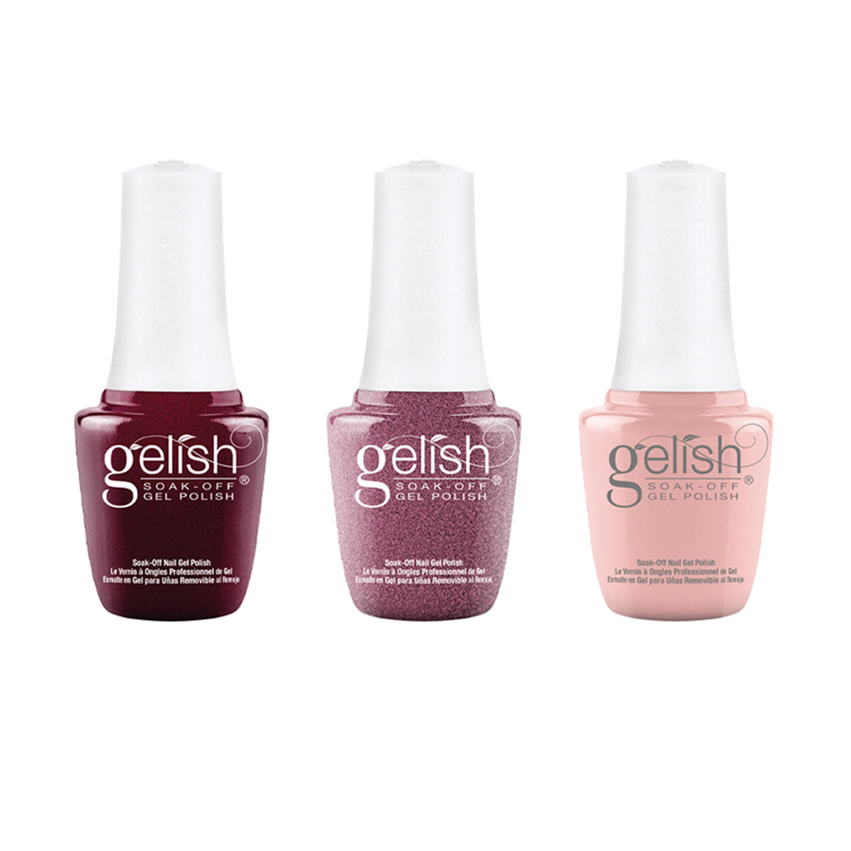 Gelish 330 Medium Coffin Stiletto Nail Kit with Polish Sealer and Passion Set