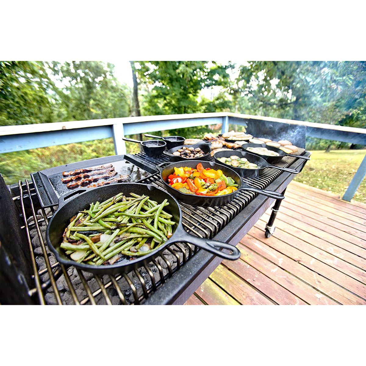 Lodge L6SK3PLT 9 Inch Pre Seasoned Cast Iron Skillet Pan with Assist Handle